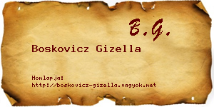 Boskovicz Gizella névjegykártya